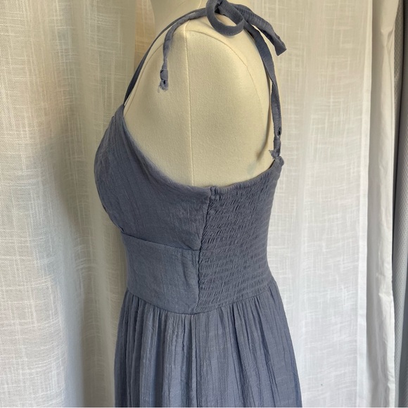 Lily Rose Small Coquette Cottagecore Tiered Fairy Dainty Light Blue Midi Dress - Picture 13 of 16